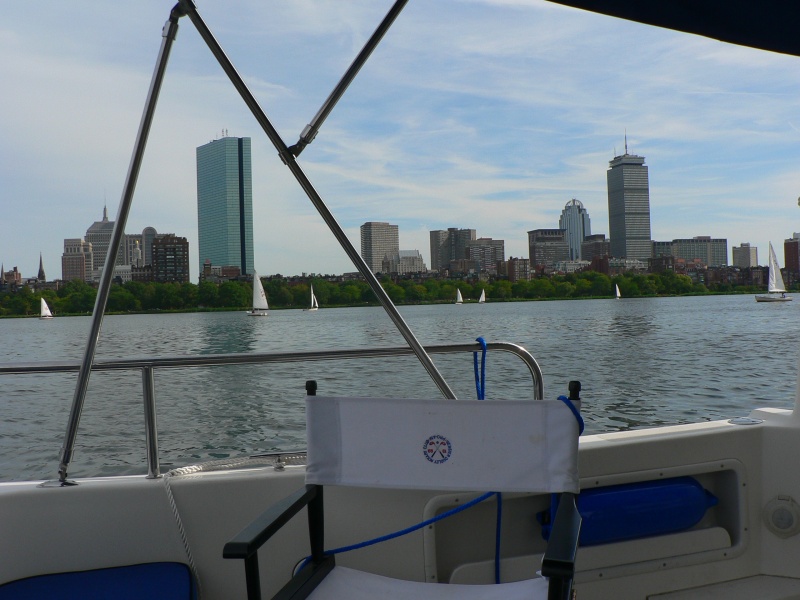 Boston skyline on Ma Belle's maiden voyage