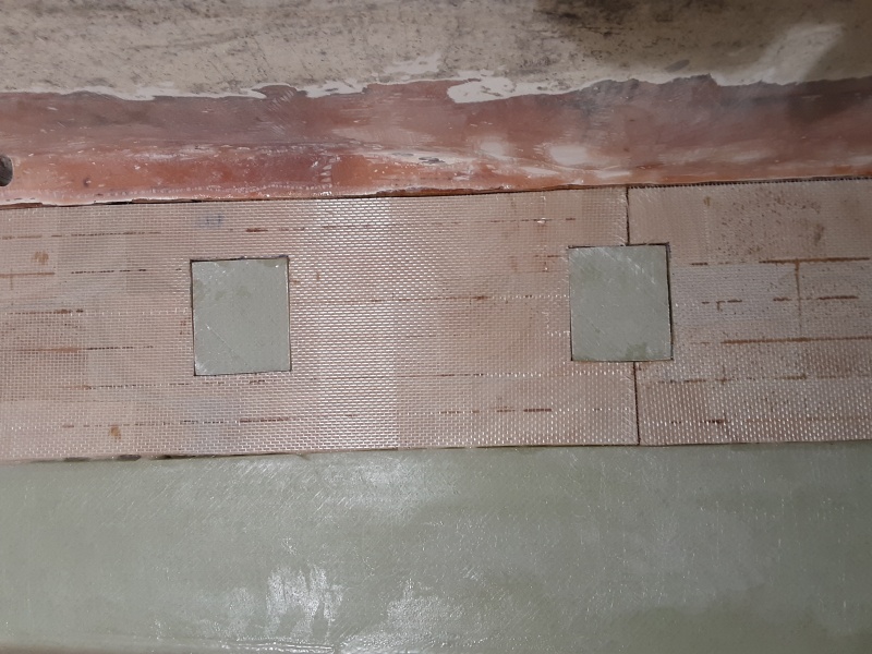 both layers installed. the solid blocks will be drilled for the engine mounting brackets