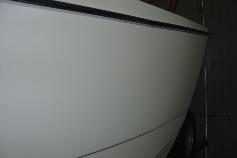 Both previous drains are plugged and gel coated for a clean look.