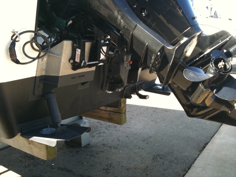 Bottom Paint-High up the transom.