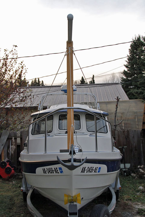 Bow shot of tarp frame.