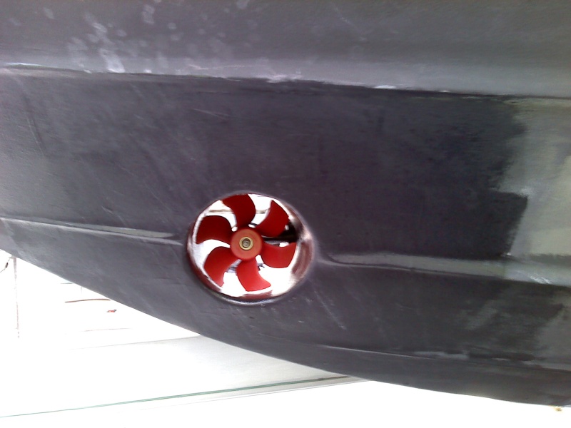 bow thruster, finished project. dr. bob mentioned vetus bow thrusters, so that was good enough for me. this is a vetus 3512 electric 2hp 6" tube bow thruster, has 77 pounds of force, helm joy stick control as well as hand held remote control, how cool is that!