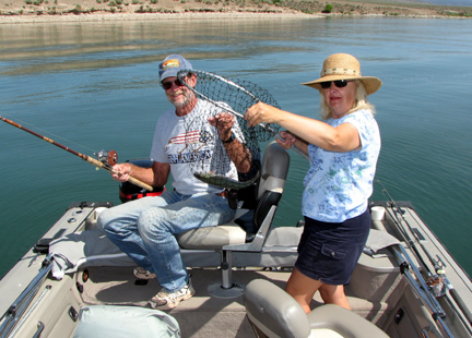 Brent and Joan fishing