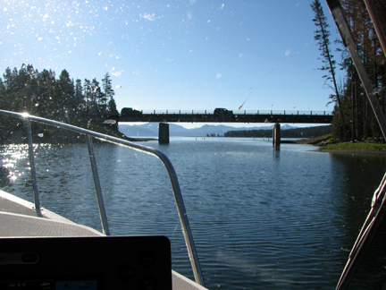 Bridge heading out of Bridge Bay Marina