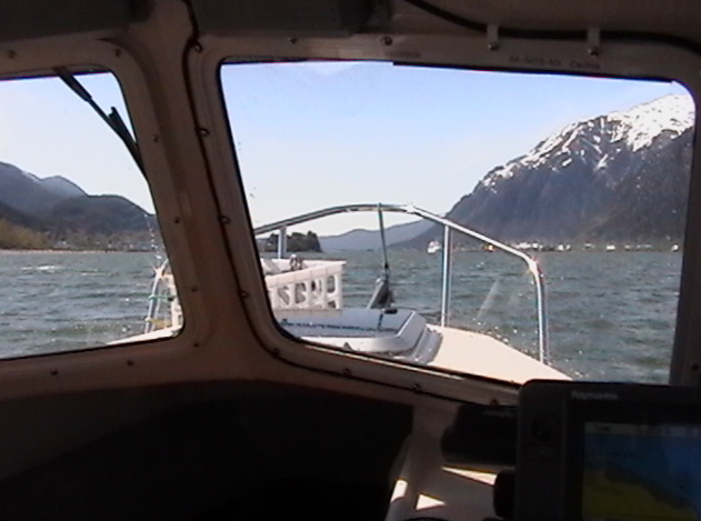 Bumpy ride back from Stephans Passage, heading back to Douglas