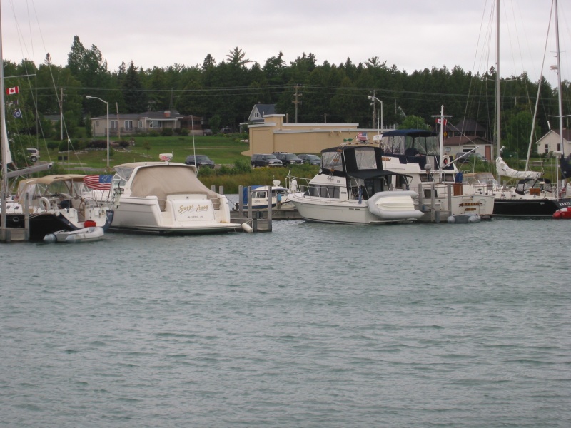 C-Batical docked with the "big boys" at Detour Marina, MI