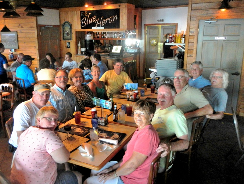 C-Brats having dinner at the Blue Heron at River's Rest