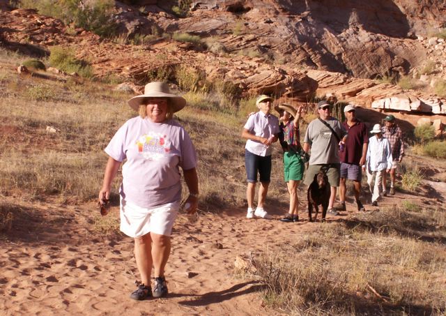 C-Brats on Trail to Defiance House at Forgotten Canyon 9-23-08