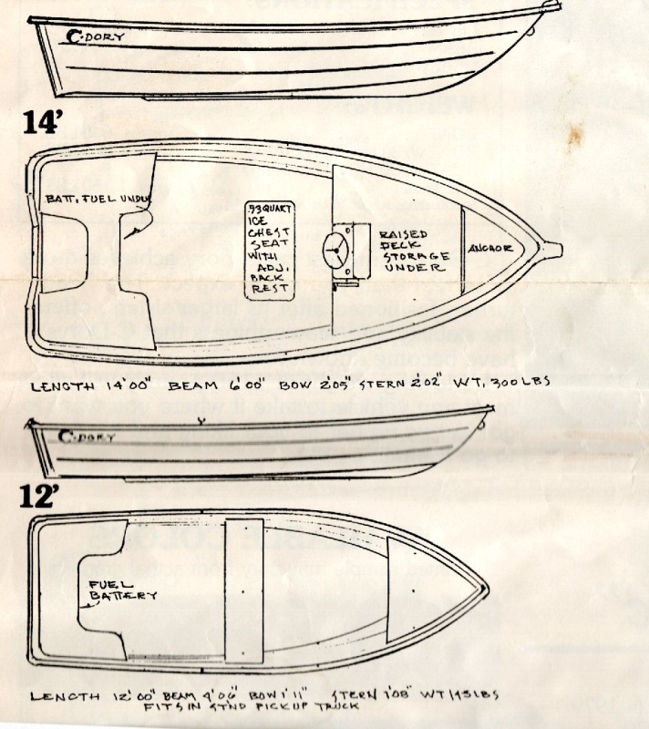 C-Dory 14' & 12' Open Skiff Info 1989-1990