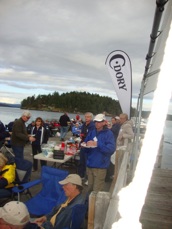 C-Dory factory banner 
in the background