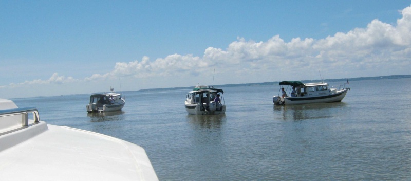 C-Dorys on the James River, saying goodbye to MUNCHKIN