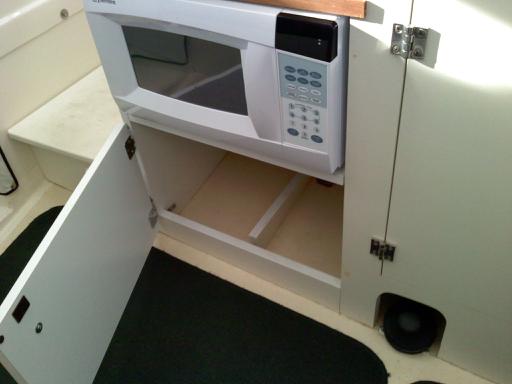 cabinet door opened