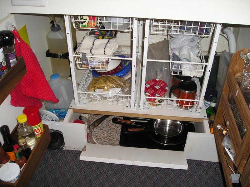 Cabinet opened