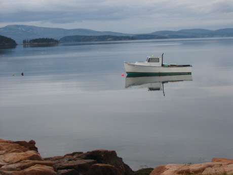Calm winter's day on Frenchman's Bay, ME