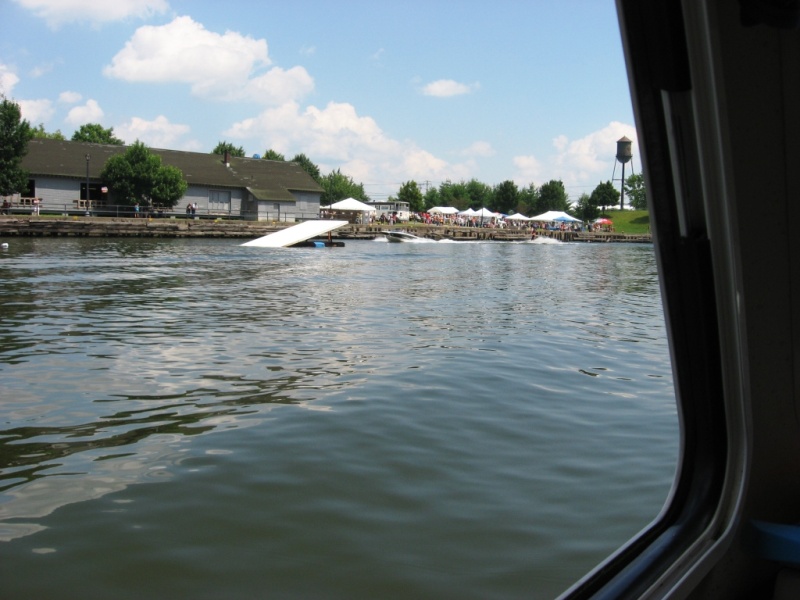 canal days water sking show going on at Fonda