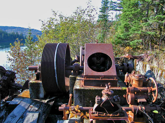 Cannery Ruins, McClure Bay, 10-14-06, generator ruins