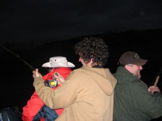 Can't really tell from this picture but the three of us have a triple header going. The largest of the three measured 6'6".