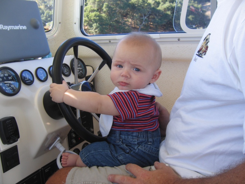 Captain Logan cruising around Lake Casitas