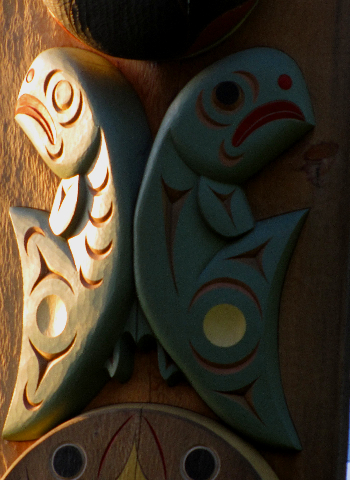 Carvings on Totem POle