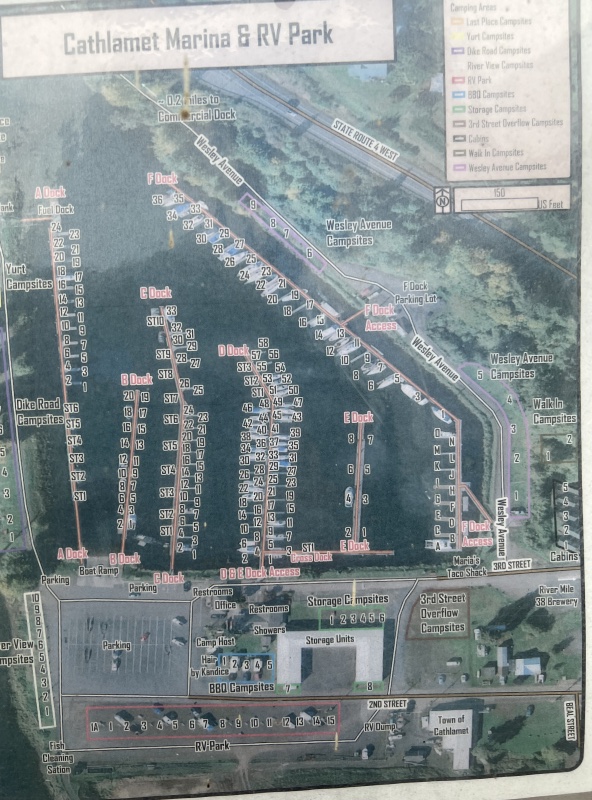 Cathlamet Marina diagram