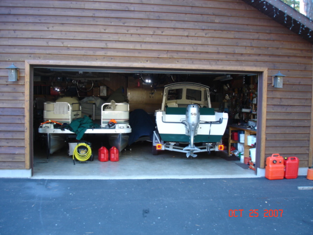 CD-16 Angler winterized and under cover for the winter