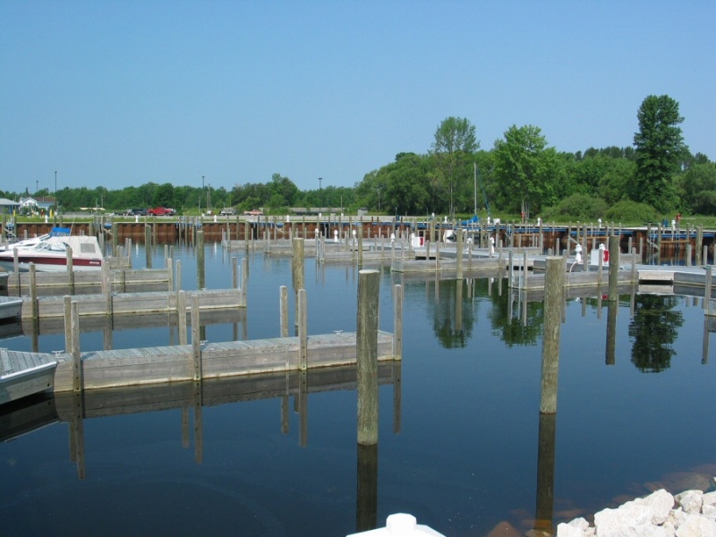 Cedar River Harbor, MI. 120 new slips, 8 being used. A little different than Traverse Bay and Charlevoix, eh?