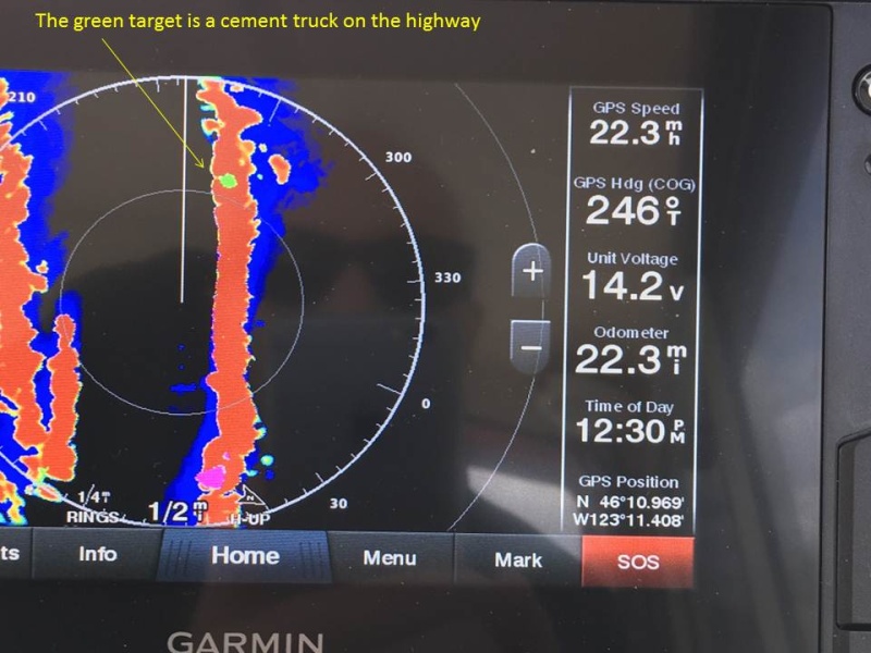 Cement truck on the highway