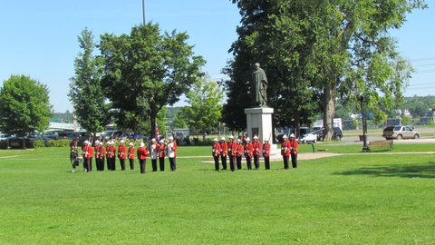 Changing of the guard ceremony in Fredericton