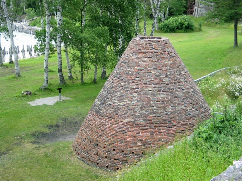 Charcoal Kiln, historic iron smelting ghost town, Fayette MI.