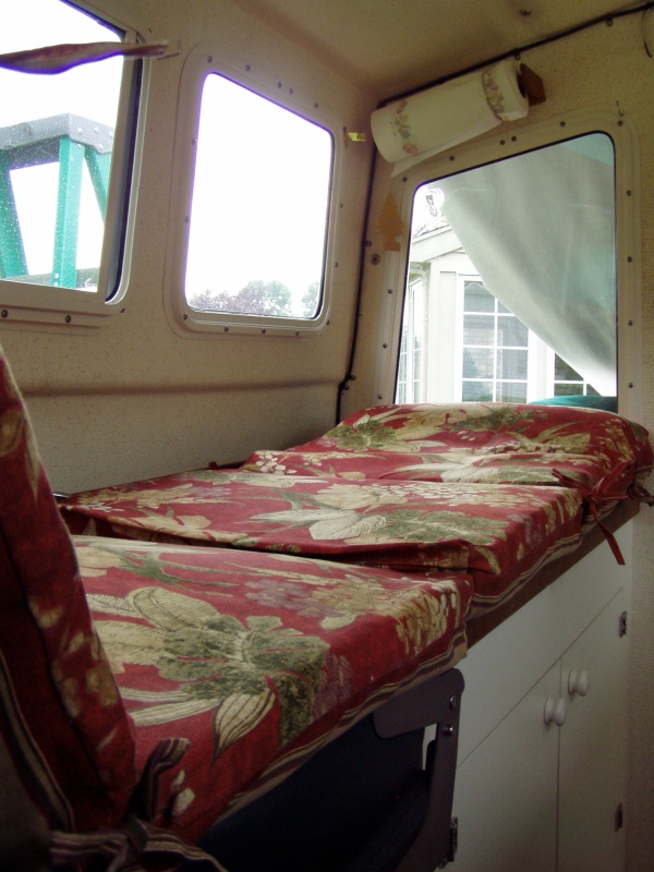 Child's Bed Across Top of Galley and Helm Seat