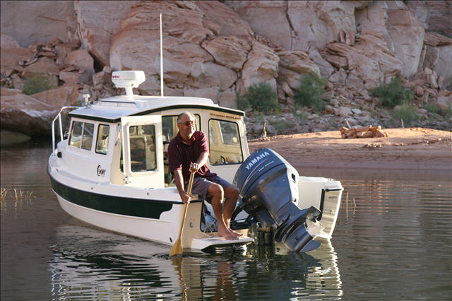 Chris operating stern truster