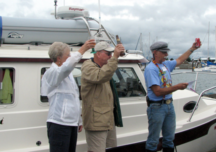 Christening of the boats (Rev Dave presiding)