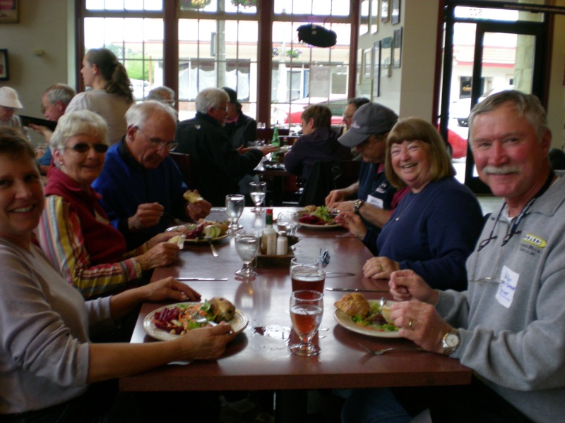 Clockwise from left-Toni (TRAVELER), Lynn & Ken (WOODDUCK), Pat & Patty (DAYDREAM), Russ (TRAVELER)