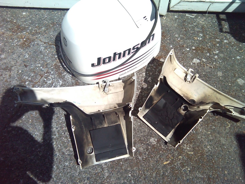 Clue 1: Why all the black stuff on the lower part of the engine housing?