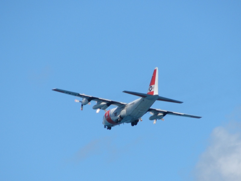 Coast Guard C-130 in the pattern at the former Barbers Point Naval Air Station