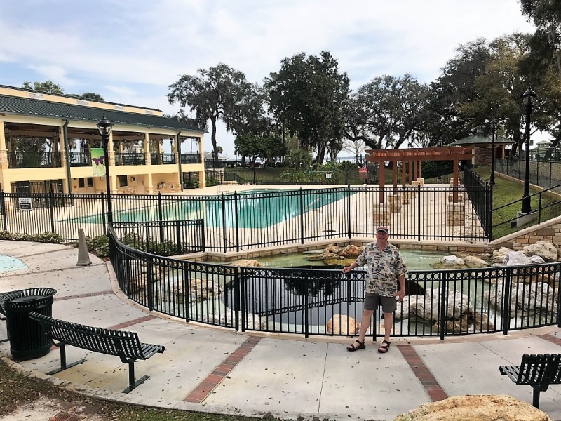 Colby at Green Cove Springs, doing an Earth Cache.