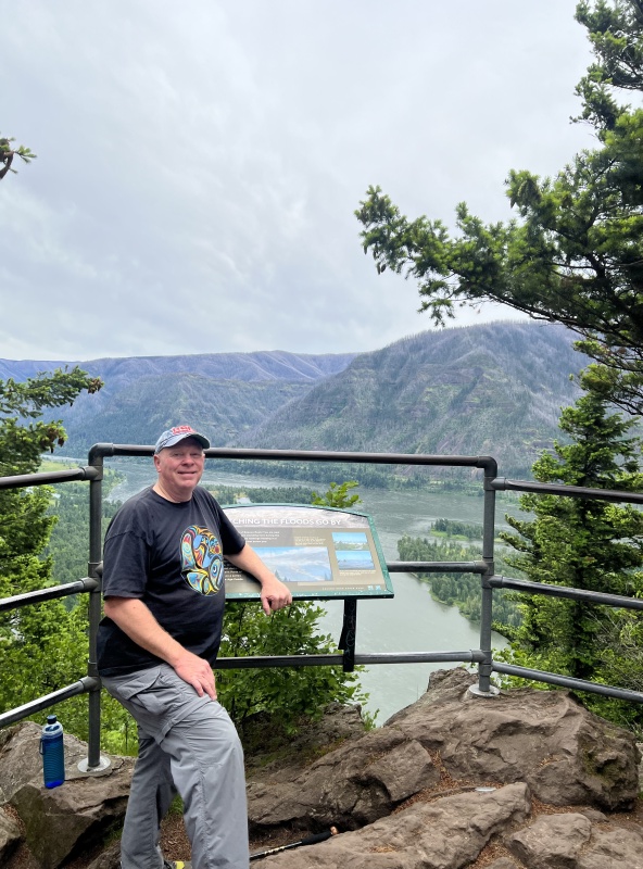 Colby at the top of Beacon Rock