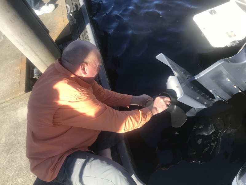 Colby Changing out the Prop.