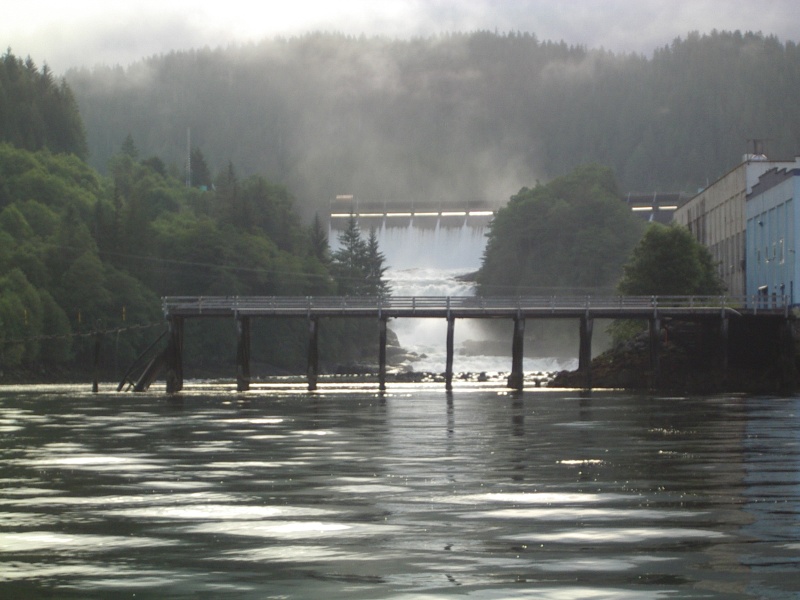 collapsed bridge, Ocean Falls