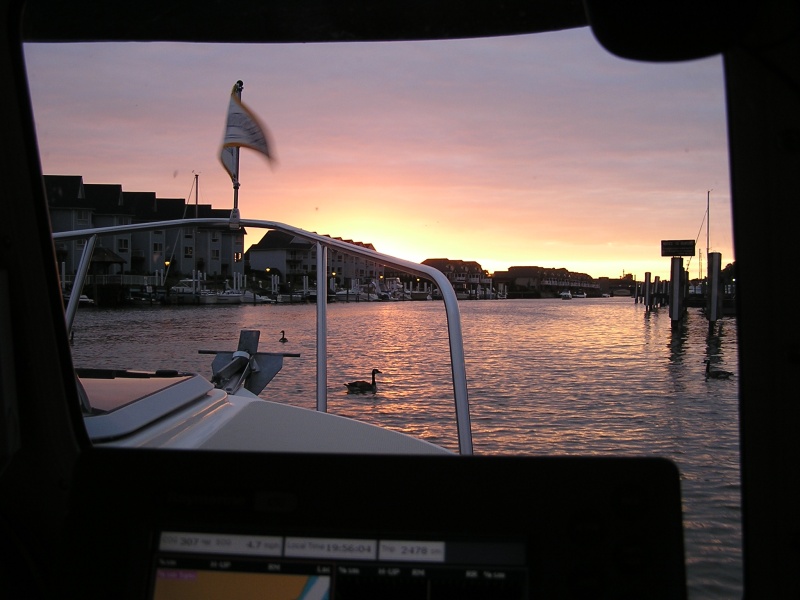 Coming home at sunset