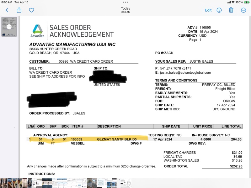 Contact info and part # for Diamond SeaGlaze rubber window gasket. This fits the unpainted aluminum window frames.