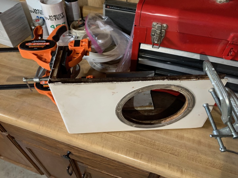 Core rot repair on steps.