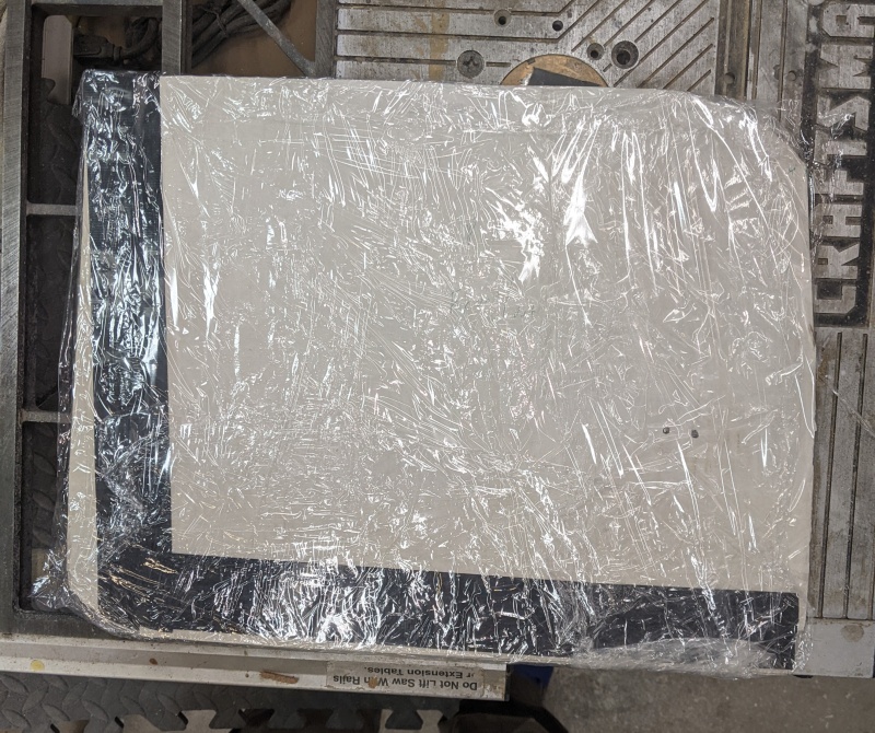 Covered each cardboard with packing wrap.