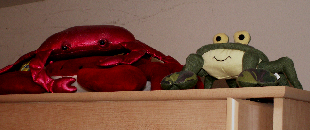 Crabs on Top of Entertainment Center