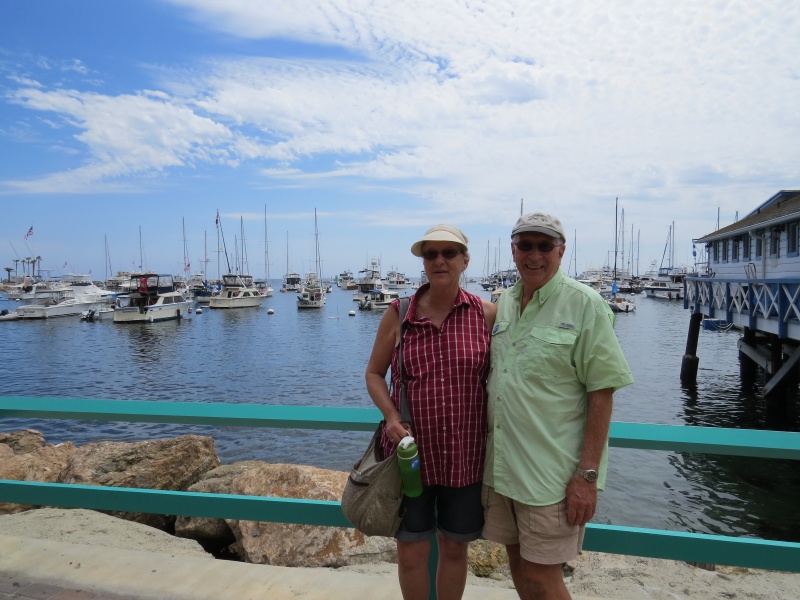 Crew of C-View II at Avalon (our boat is over Diane\'s right shoulder)