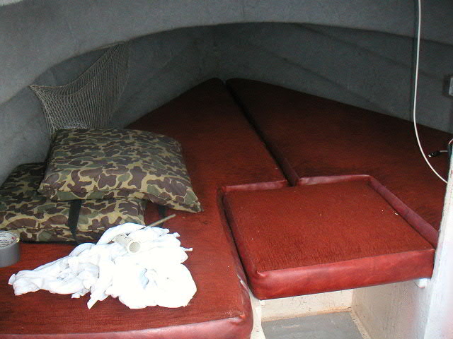Cushions look like new. Still need to buy the porta-pottie.