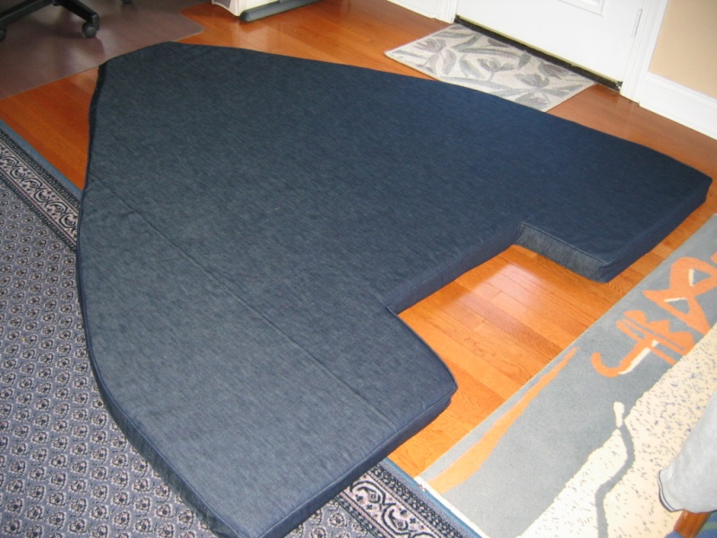 Custom cover for v-berth 3" memory foam