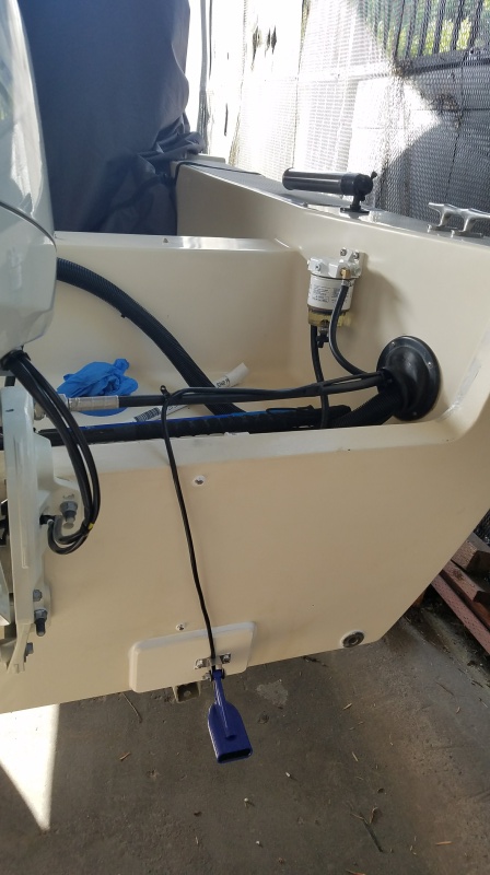 Custom Stern Saver With Transducer Mounted