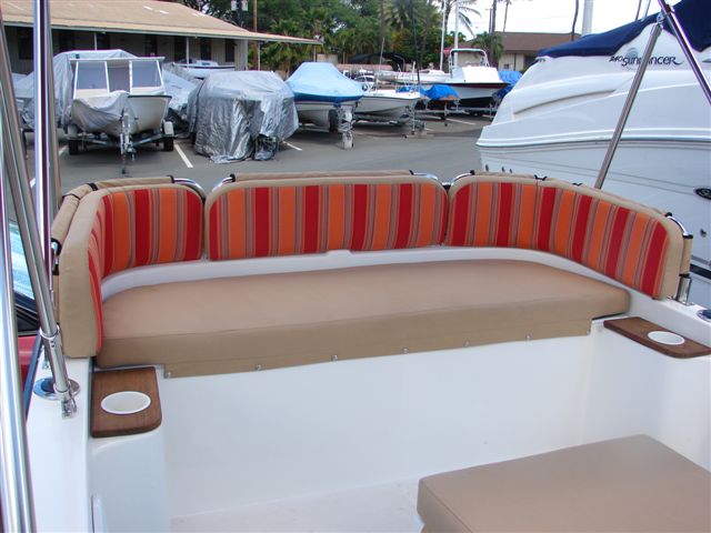 Customized stern rail cushions