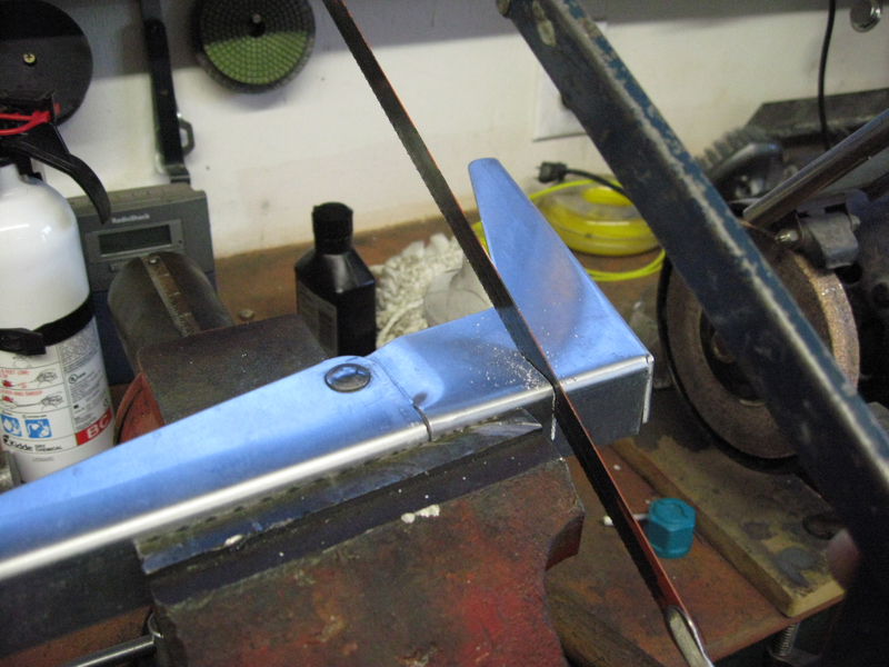 Cut hinge in half